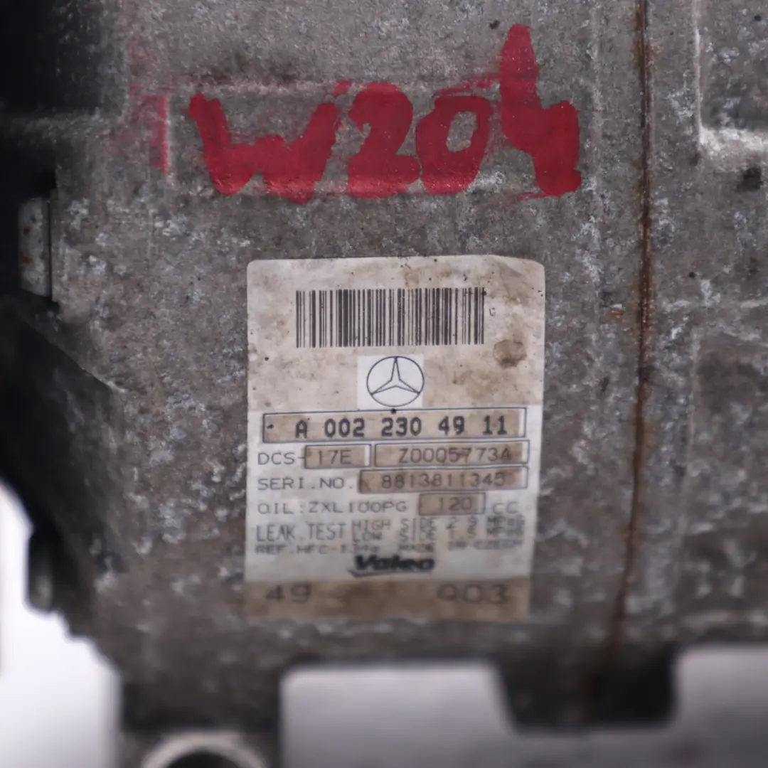 Mercedes W204 Air Conditioning Compressor Air Con A/C Pump M271 - SKU A0022304911 - Part number A0022304911