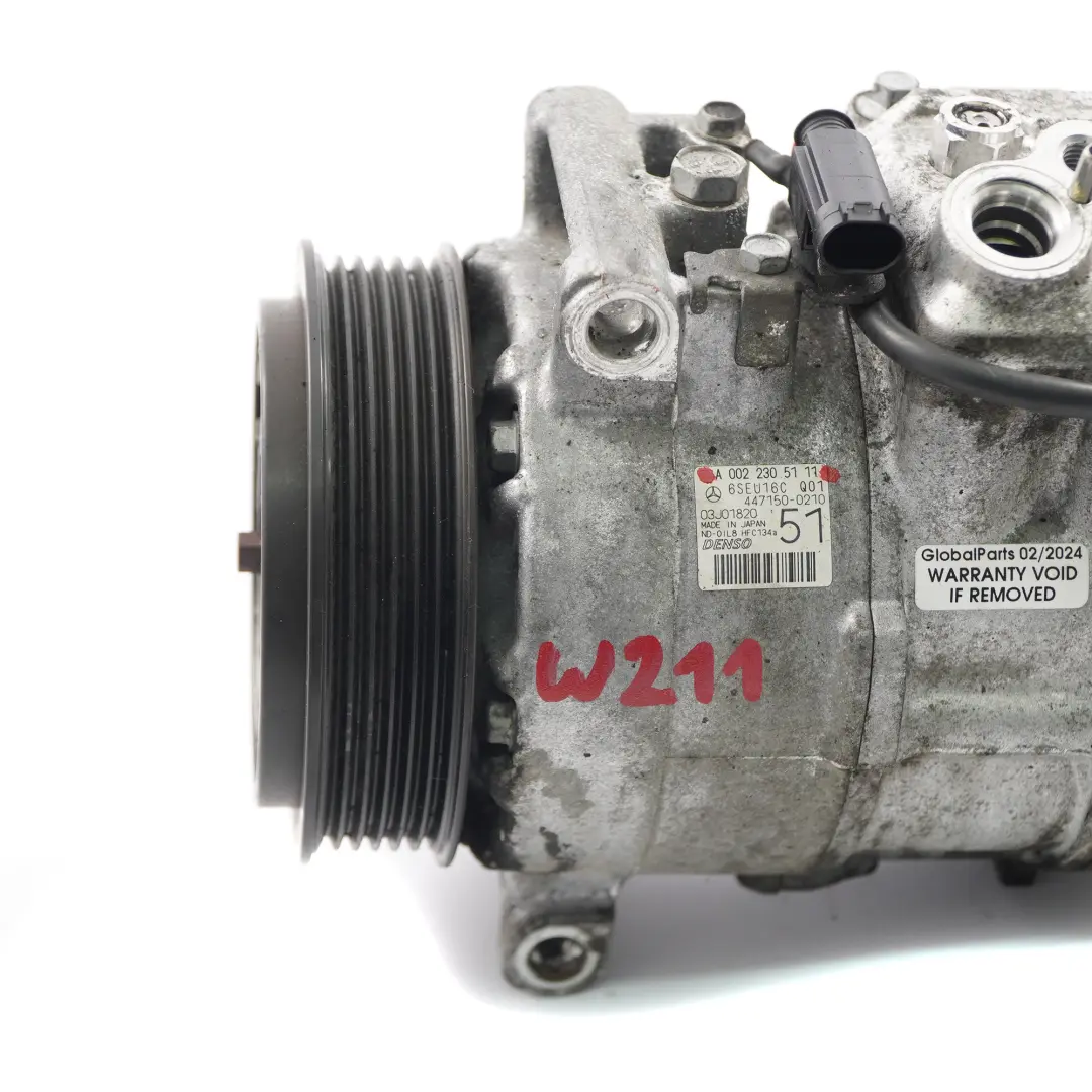 Compressore aria condizionata Mercedes W211 Diesel OM646 A/C Pump - SKU A0022305111 - Numero di parte A0022305111