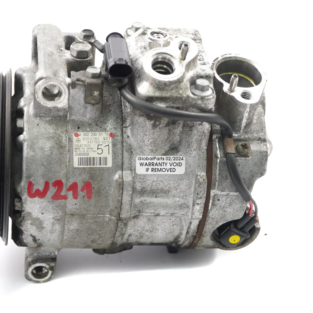 Air Conditioning Compressor Mercedes W211 Diesel OM646 A/C Pump - SKU A0022305111 - Part number A0022305111