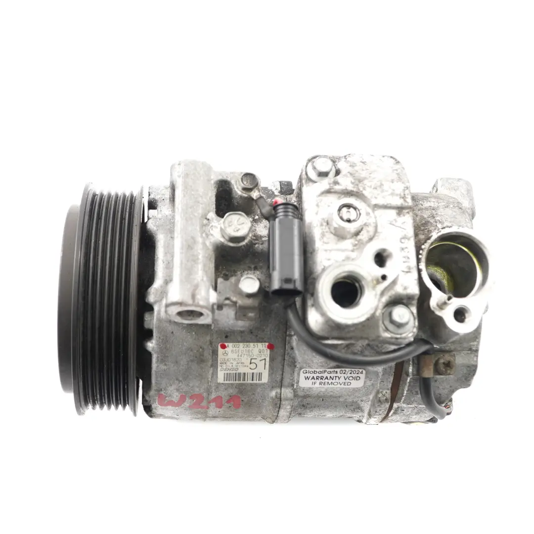 Air Conditioning Compressor Mercedes W211 Diesel OM646 A/C Pump - SKU A0022305111 - Part number A0022305111
