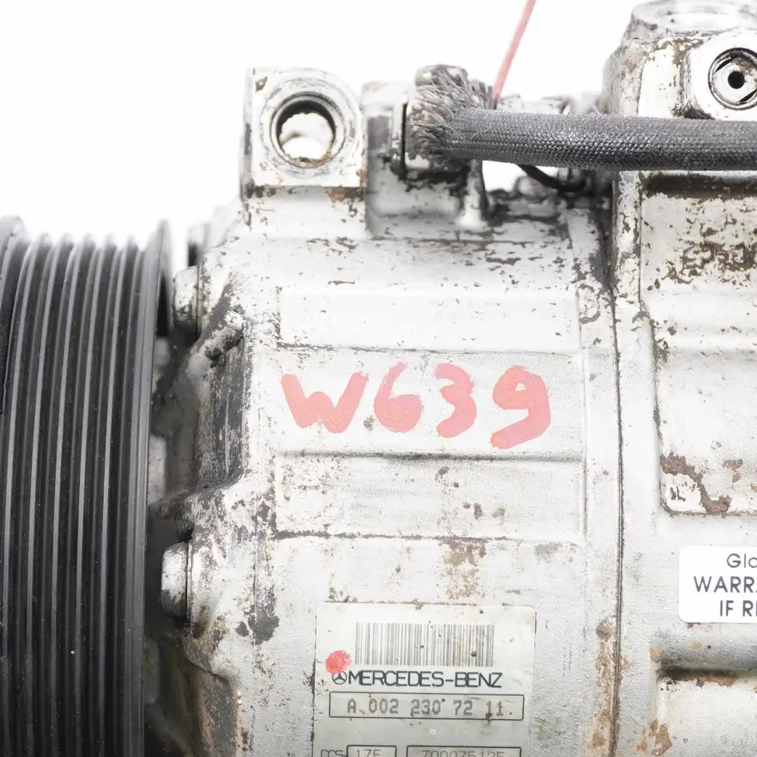 Mercedes W639 W906 A/C Air Conditioning Compressor Climate Pump - SKU A0022307211 - Part number A0022307211