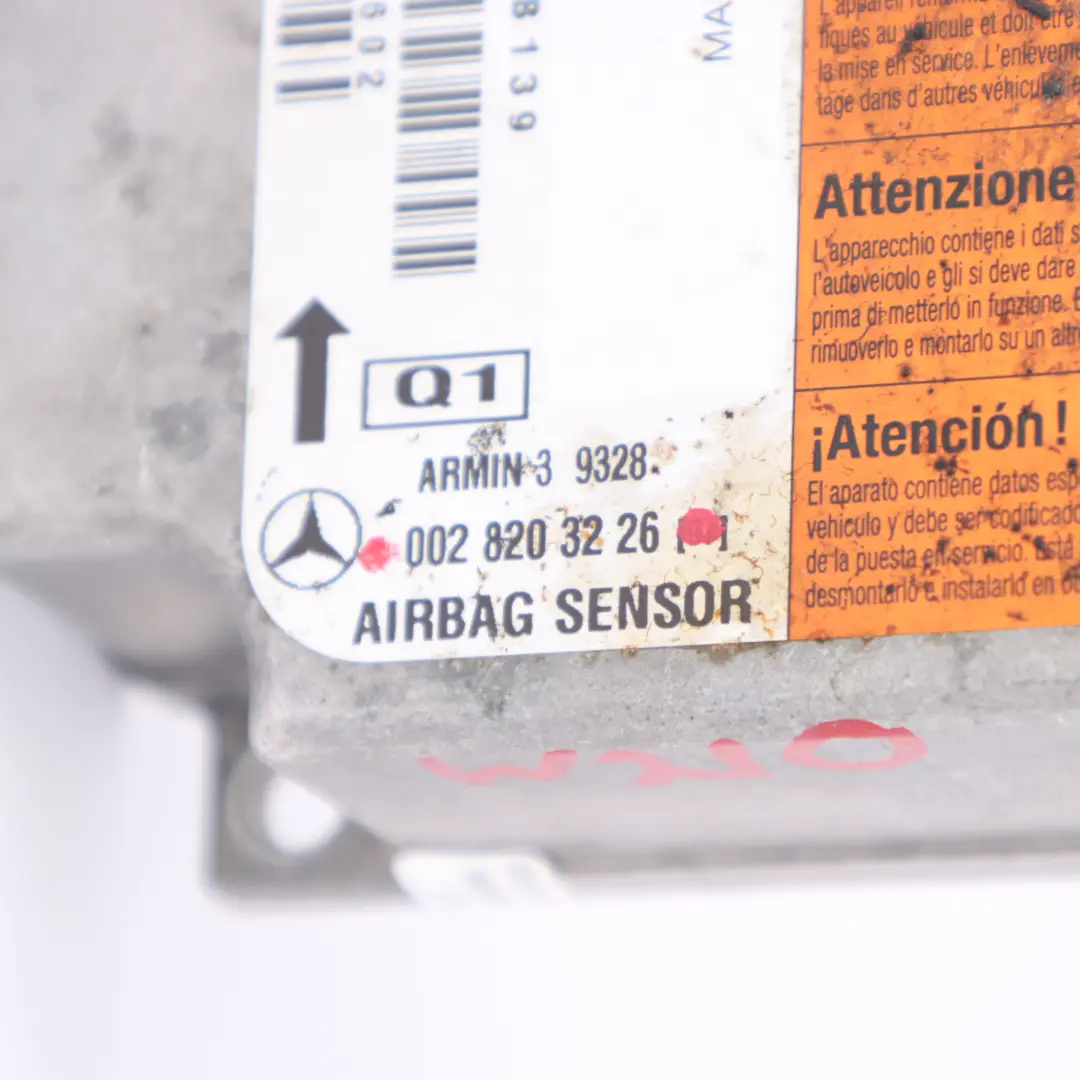 Module Mercedes W210 SRS Control Unit ECU Control Module Air - SKU A0028203226 - Part number A0028203226