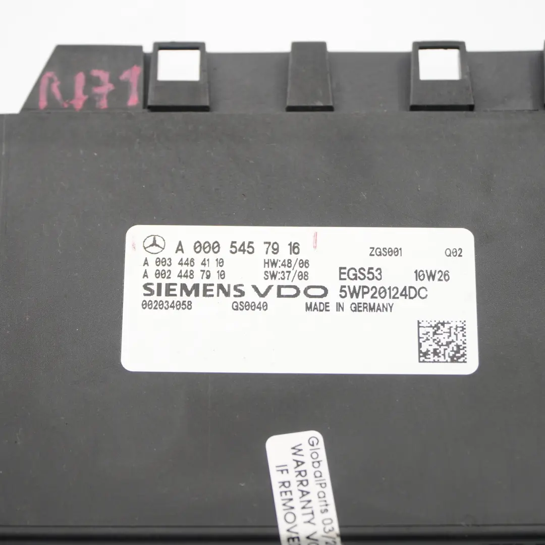 Modul Mercedes SLK R171 Automatikgetriebe Steuerungsmodul für mit Teilenummer A0005457916 Modul Mercedes SLK R171 Automatikgetriebe Steuerungsmodul - SKU A0034464110-1 - Teilenummer A0005457916