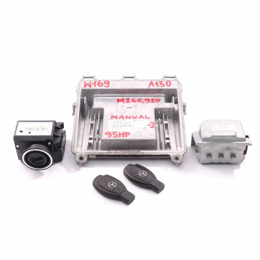 Mercedes W169 M266.920 95HP Unidad Control Motor ECU Kit 2 Llaves - SKU A0034466040-2 - Número de pieza A0034466040