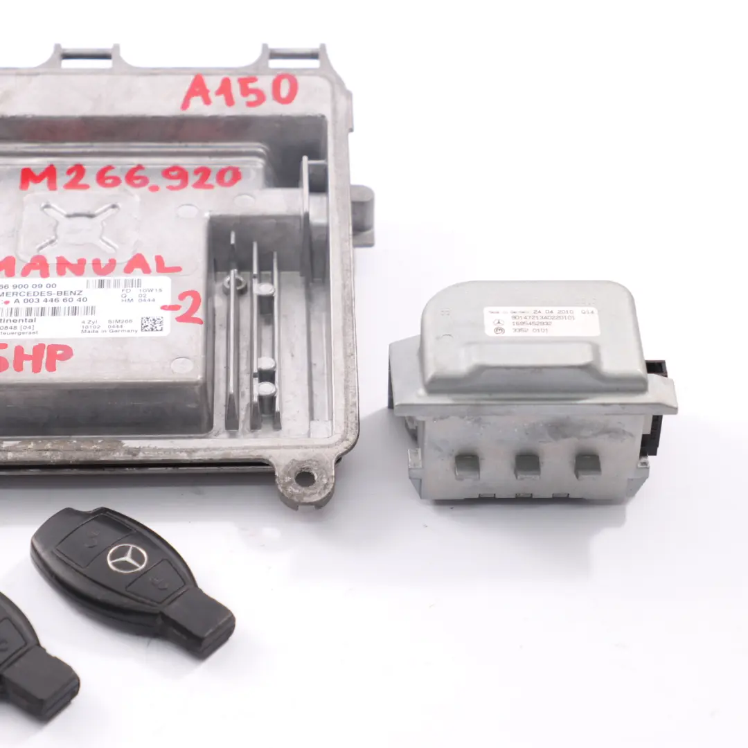 Mercedes W169 M266.920 95HP Unidad Control Motor ECU Kit 2 Llaves - SKU A0034466040-2 - Número de pieza A0034466040