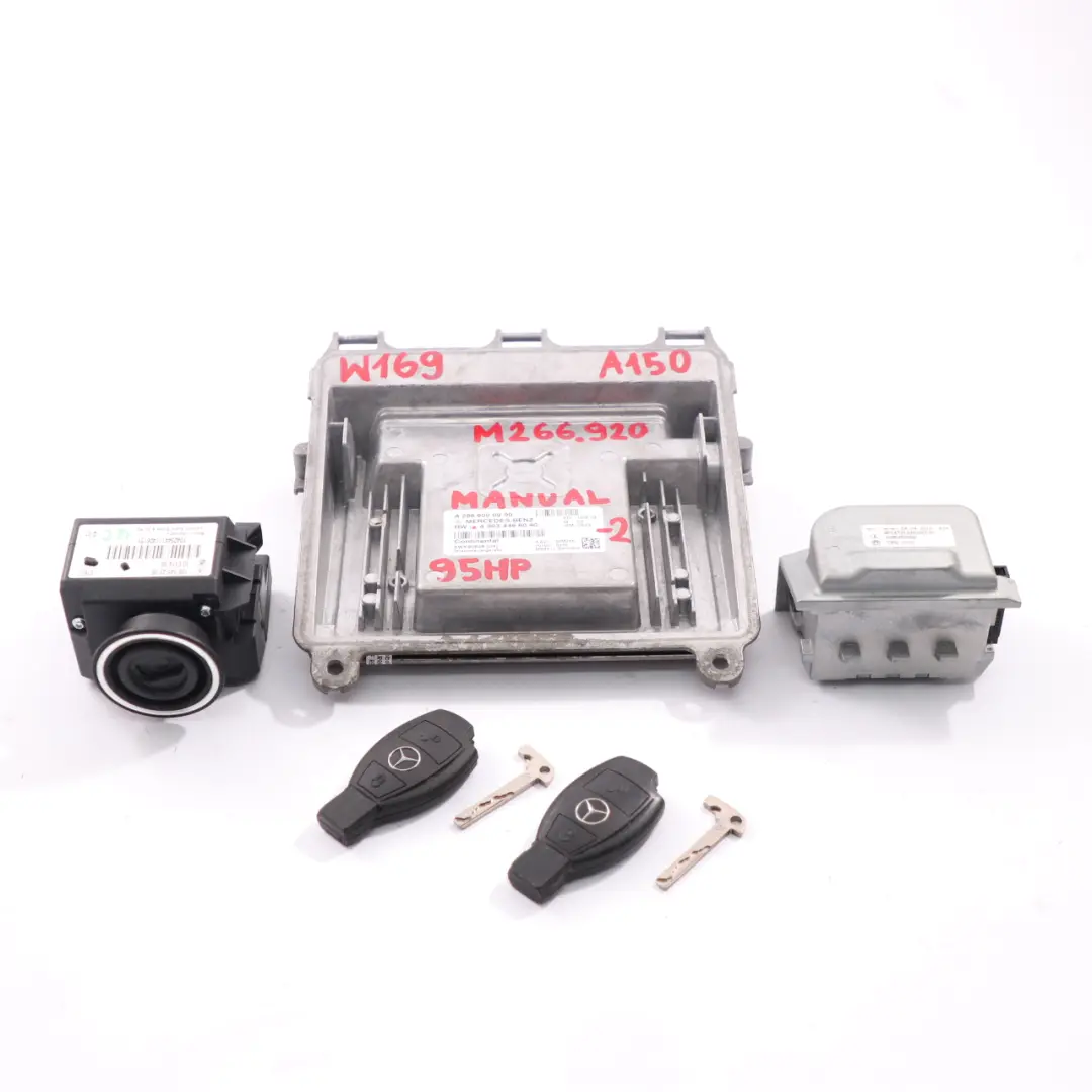 M266.920 95HP Kit ECU l'unité contrôle moteur 2 Clés pour Mercedes W169 à propos du numéro de pièce A0034466040 Mercedes W169 M266.920 95HP Kit ECU l'unité contrôle moteur 2 Clés - SKU A0034466040-2 - Numéro de pièce A0034466040