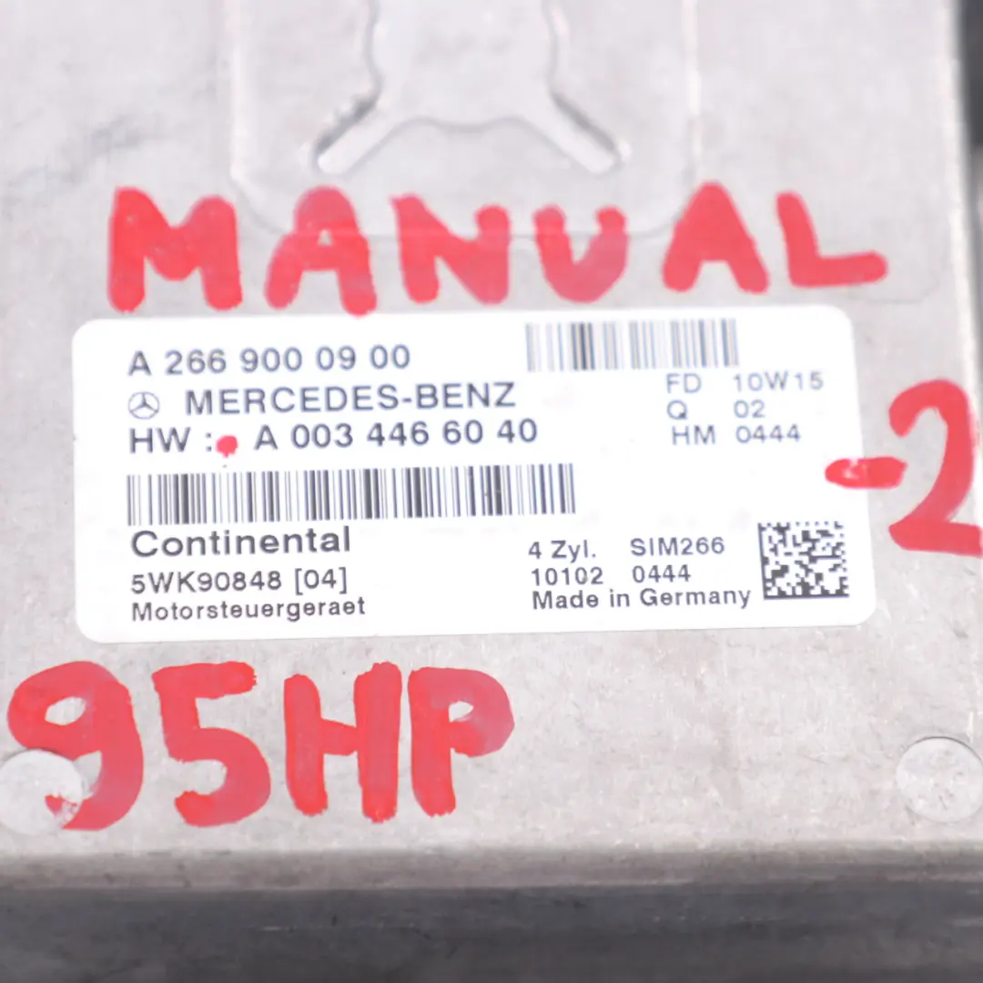 M266.920 95HP Unidad Control Motor ECU Kit 2 Llaves para Mercedes W169 con número de pieza A0034466040 Mercedes W169 M266.920 95HP Unidad Control Motor ECU Kit 2 Llaves - SKU A0034466040-2 - Número de pieza A0034466040