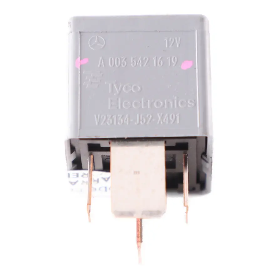 Mercedes W177 Relé 052 Caja de fusibles del motor Relé Ranura B D E 70A Tyco - SKU A0035421619 - Número de pieza A0035421619