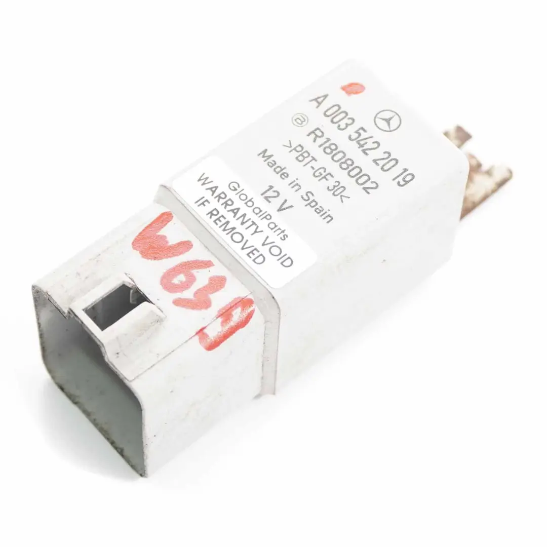 5-Pin Electrical Plug White 12V R1808002 to Relay Mercedes SLK R171 with Part number A0035422019 Relay Mercedes SLK R171 5-Pin Electrical Plug White 12V R1808002 - SKU A0035422019 - Part number A0035422019