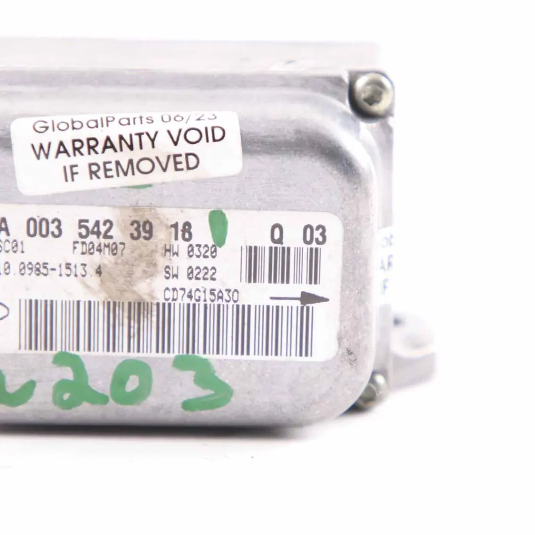  Yaw Sensor Mercedes W203 W209 ESP Rotation Rate Control Unit Module - SKU A0035423918 - Part number A0035423918