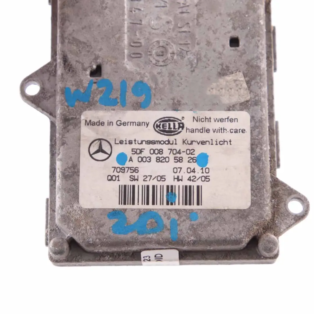  Module d'éclairage Mercedes W211 W219 Phares Xénon - SKU A0038205826 - Numéro de pièce A0038205826