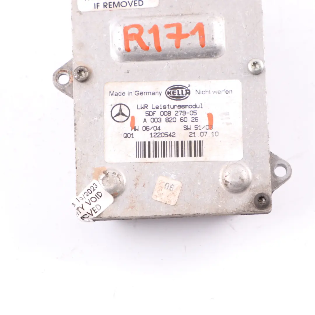 Modulo fari Xenon Unità di controllo ballast per Mercedes SLK R171 con numero di parte A0038206026 Mercedes SLK R171 Modulo fari Xenon Unità di controllo ballast - SKU A0038206026 - Numero di parte A0038206026