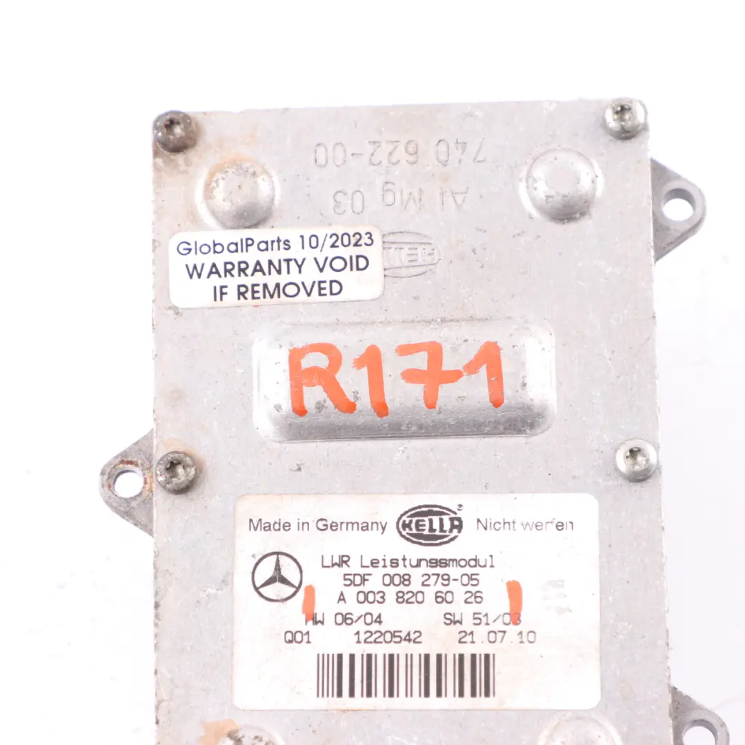 Mercedes SLK R171 Module Phares Xenon Unité de contrôle des ballasts - SKU A0038206026 - Numéro de pièce A0038206026