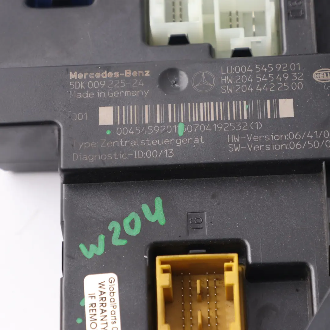 Fuse Box SAM Relay Control Module to Mercedes W204 with Part number A0045459201 Mercedes W204 Fuse Box SAM Relay Control Module - SKU A0045459201 - Part number A0045459201