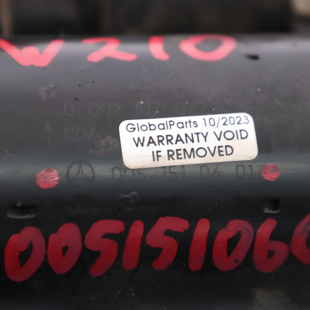 Rozrusznik Diesel do Mercedes R170 W210 o numerze A0051510601 Mercedes R170 W210 Rozrusznik Diesel - SKU A0051510601 - Numer Części A0051510601