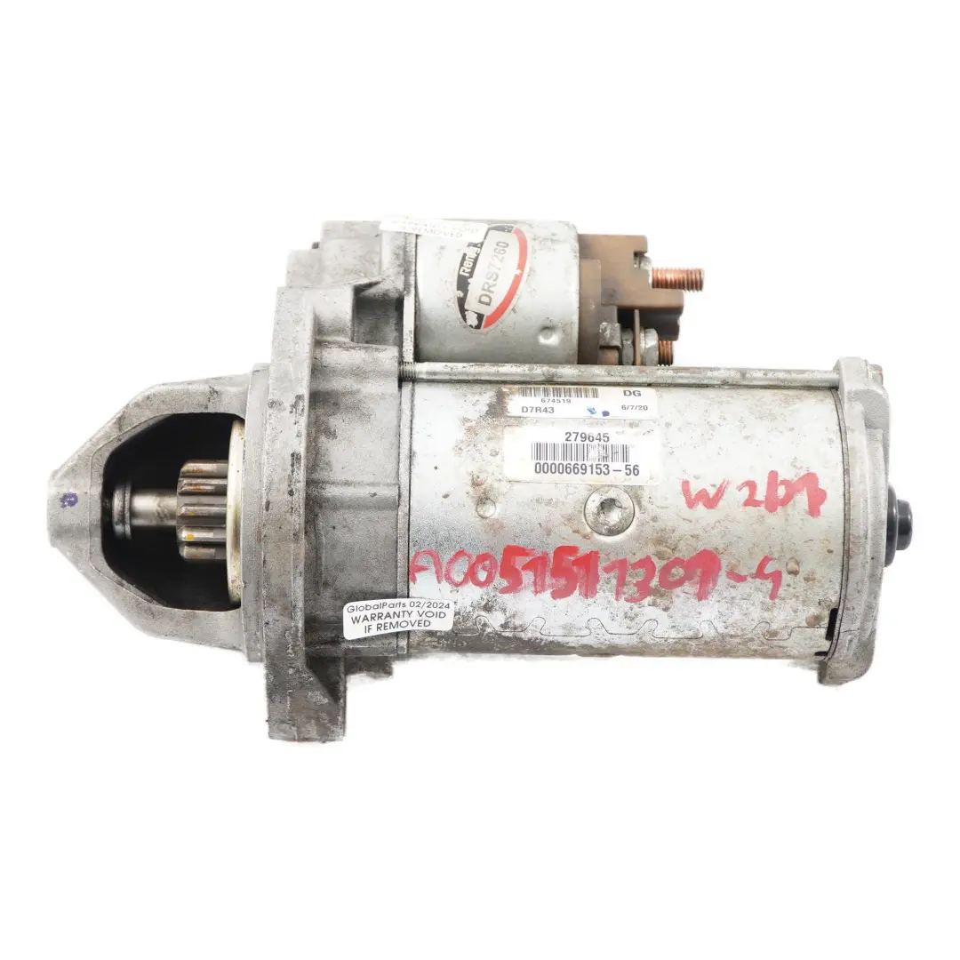 Mercedes W203 W210 W211 Starter Motor Diesel Engine Remy - SKU A0051511301-4 - Part number A0051511301