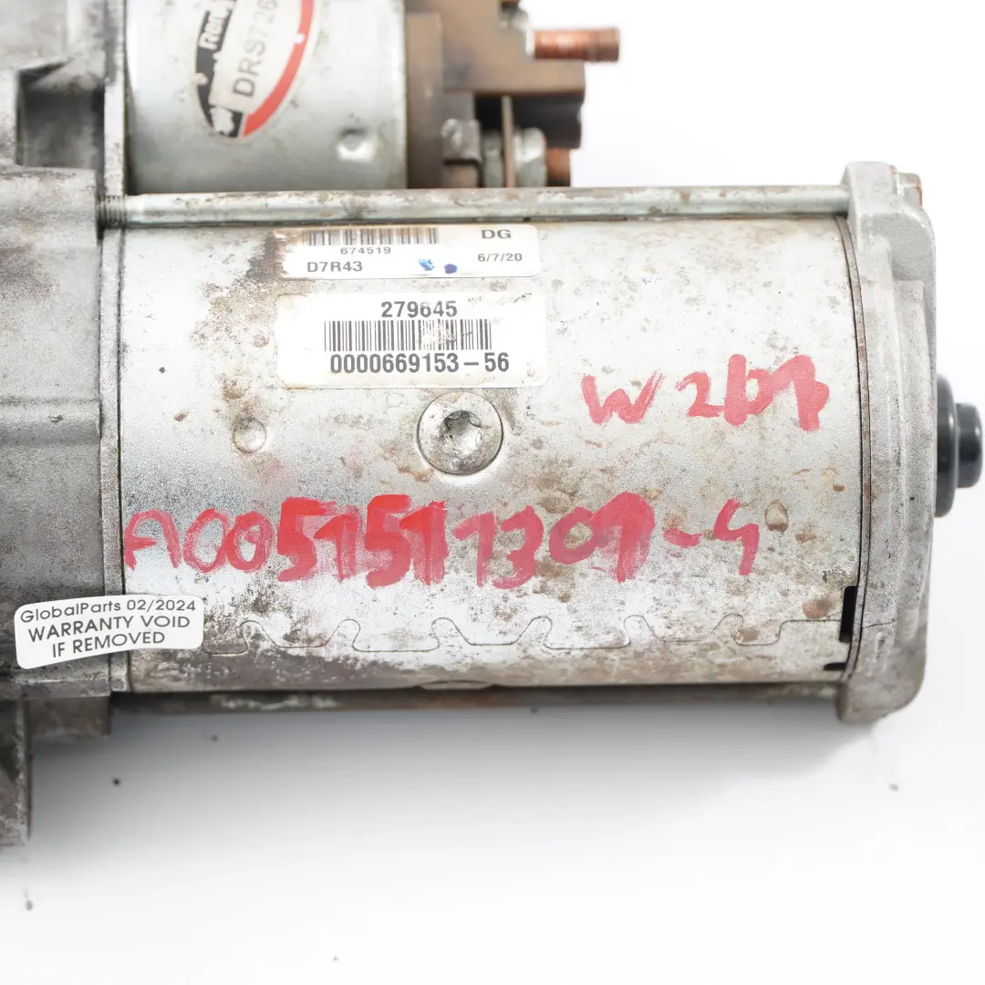 Mercedes W203 W210 W211 Starter Motor Diesel Engine Remy - SKU A0051511301-4 - Part number A0051511301
