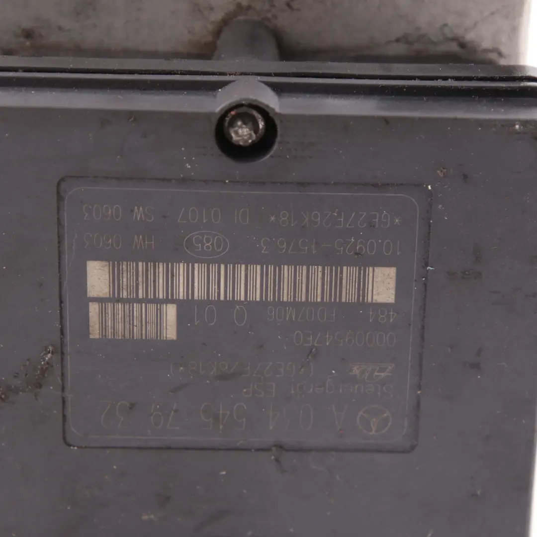 Mercedes W203 Bremspumpe ABS ESP Hydraulische Bremsanlage - SKU A0054314312 - Teilenummer A0054314312