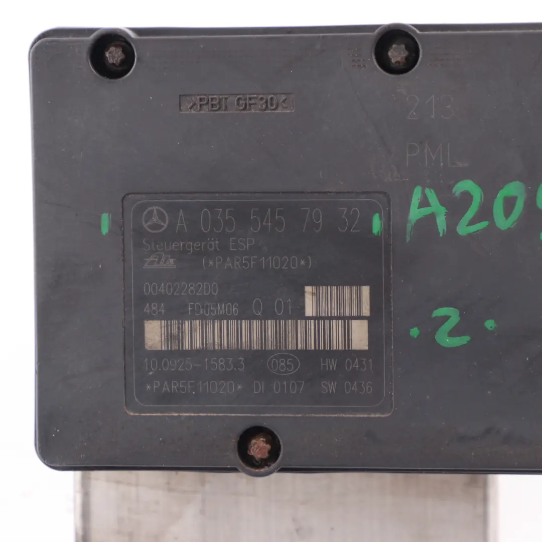  Brake Pump Mercedes W203 W209 ABS Control Module Unit A0355457932 - SKU A0054317512 - Part number A0054317512