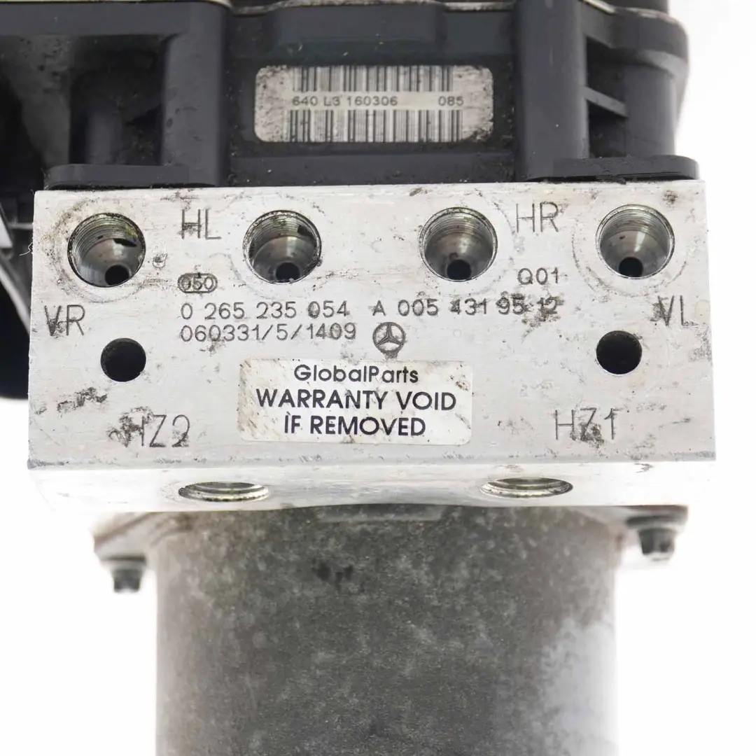  Bomba de freno Mercedes W169 W245 ABS Unidad de frenado hidráulico - SKU A0054319512 - Número de pieza A0054319512