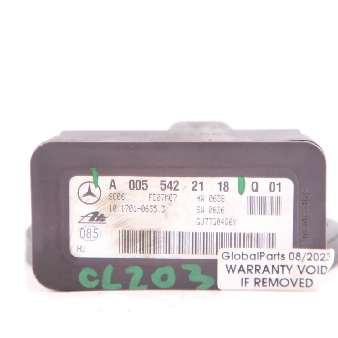  Yaw Sensor Mercedes R171 W203 W209 ESP Rotation Rate Unit Module - SKU A0055422118 - Part number A0055422118
