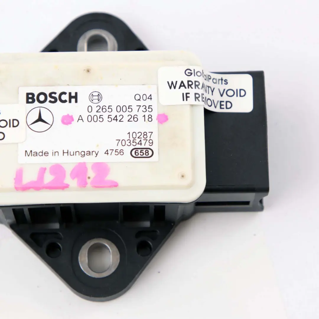 Rate Sensor Mercedes W212 ESP Yaw Rotation Control Unit Module to with Part number A0055422618 Rate Sensor Mercedes W212 ESP Yaw Rotation Control Unit Module - SKU A0055422618 - Part number A0055422618