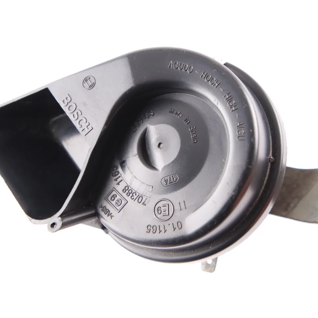 Hupe Hochsignal Fanfare vorne links 510 HZ für Mercedes W245 mit Teilenummer A0055424320 Mercedes W245 Hupe Hochsignal Fanfare vorne links 510 HZ - SKU A0055424320 - Teilenummer A0055424320