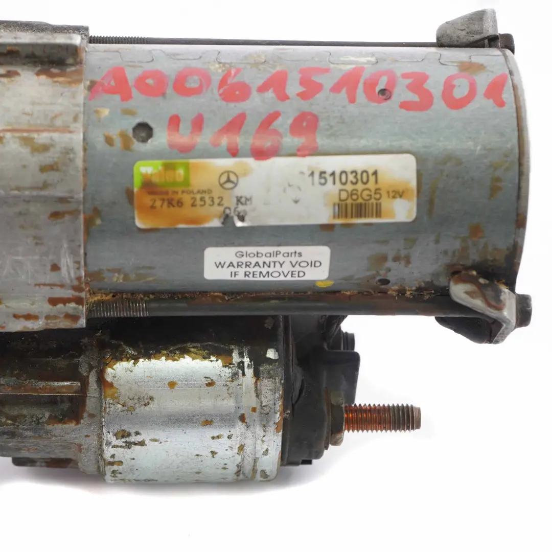 Engine Starter Motor Mercedes W169 W245 Petrol Engine Starter M266 - SKU A0061510301 - Part number A0061510301