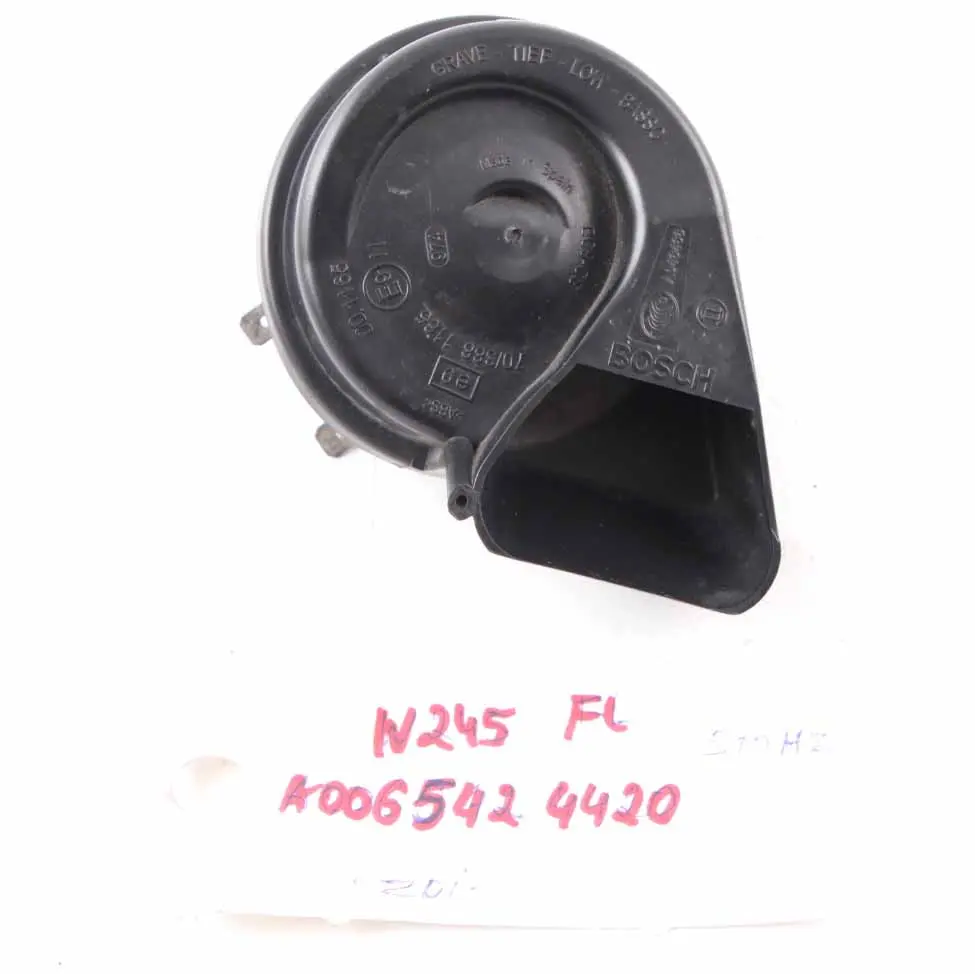 Segnale Acustico Fanfara A Basso Tono Bosch 500Hz per Mercedes W245 con numero di parte A0065424420 Mercedes W245 Segnale Acustico Fanfara A Basso Tono Bosch 500Hz - SKU A0065424420-1 - Numero di parte A0065424420