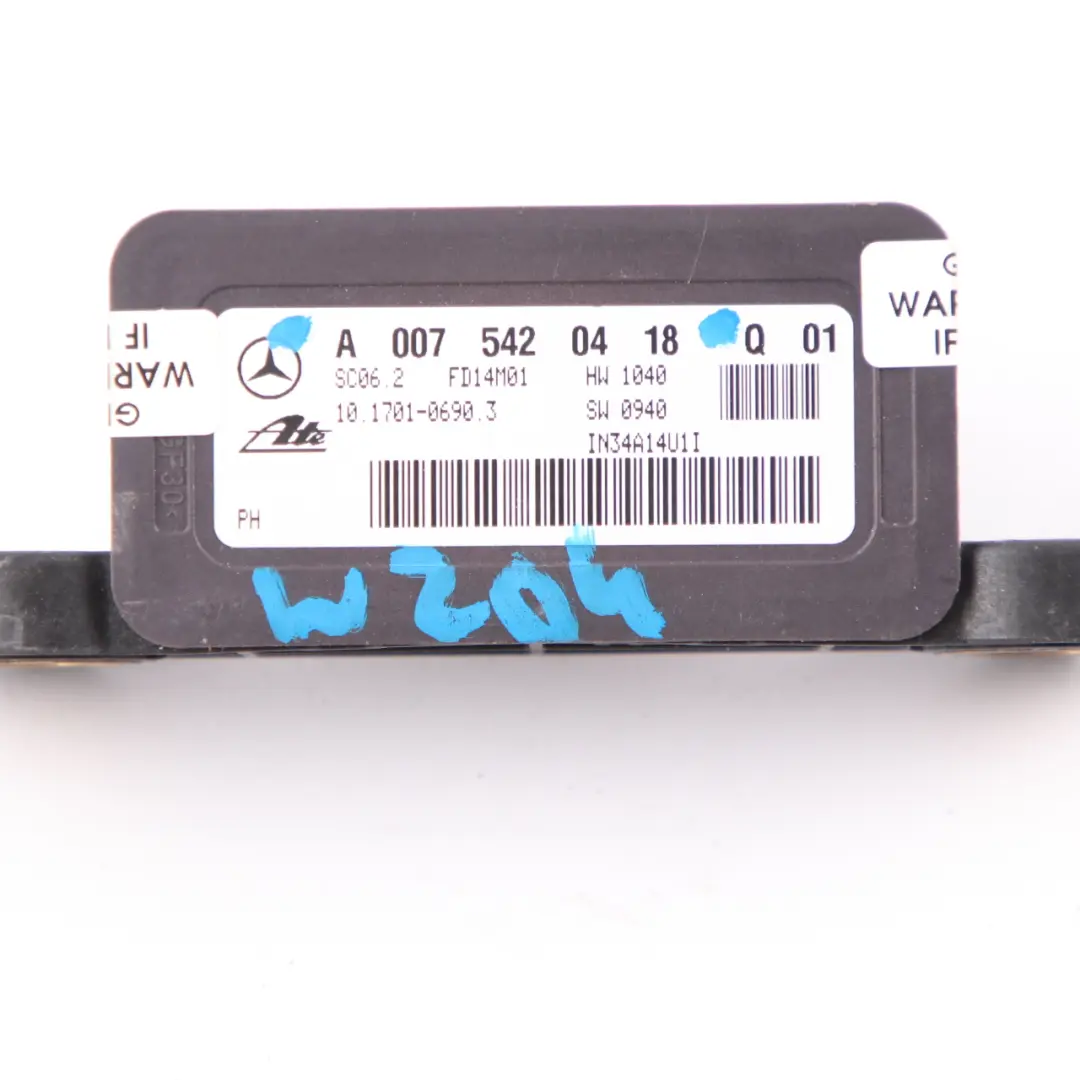 Yaw Module Mercedes W204 Rotation Rate Acceleration Sensor to with Part number A0055421918 Yaw Module Mercedes W204 Rotation Rate Acceleration Sensor - SKU A0075420418 - Part number A0055421918
