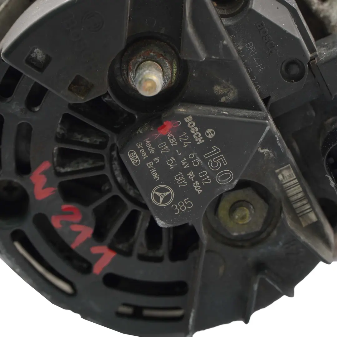  Alternador Generador Mercedes W211 W220 R230 M112 Bosch 150A - SKU A0121541302 - Número de pieza A0121541302