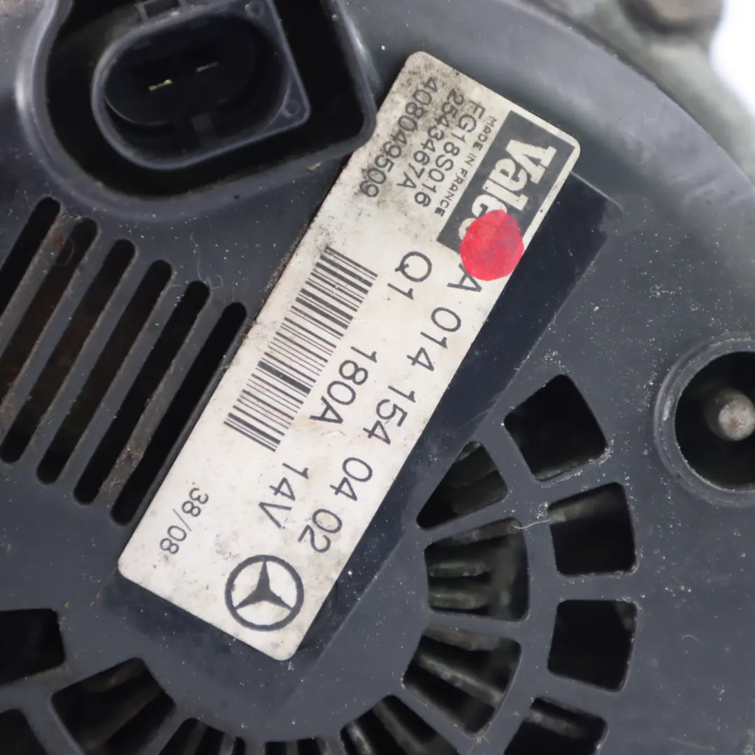  Alternador Motor Mercedes W164 OM272 Alternador 180A 14V Valeo - SKU A0141540402 - Número de pieza A0141540402