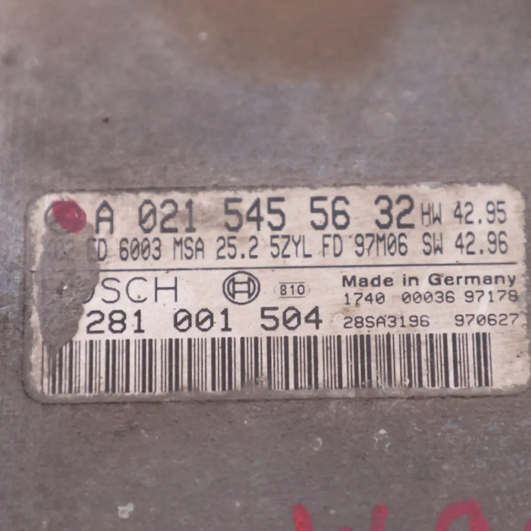 Mercedes Sprinter W901 OM602 Engine Control Unit ECU Module Manual - SKU A0215455632 - Part number A0215455632