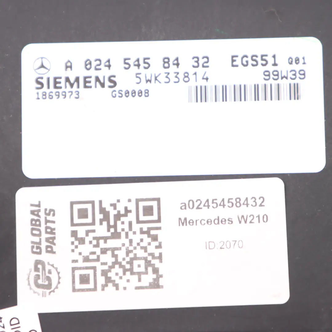 M112 Automatic Transmission Control Module to Mercedes W210 Petrol with Part number A0245458432 Mercedes W210 Petrol M112 Automatic Transmission Control Module - SKU A0245458432 - Part number A0245458432