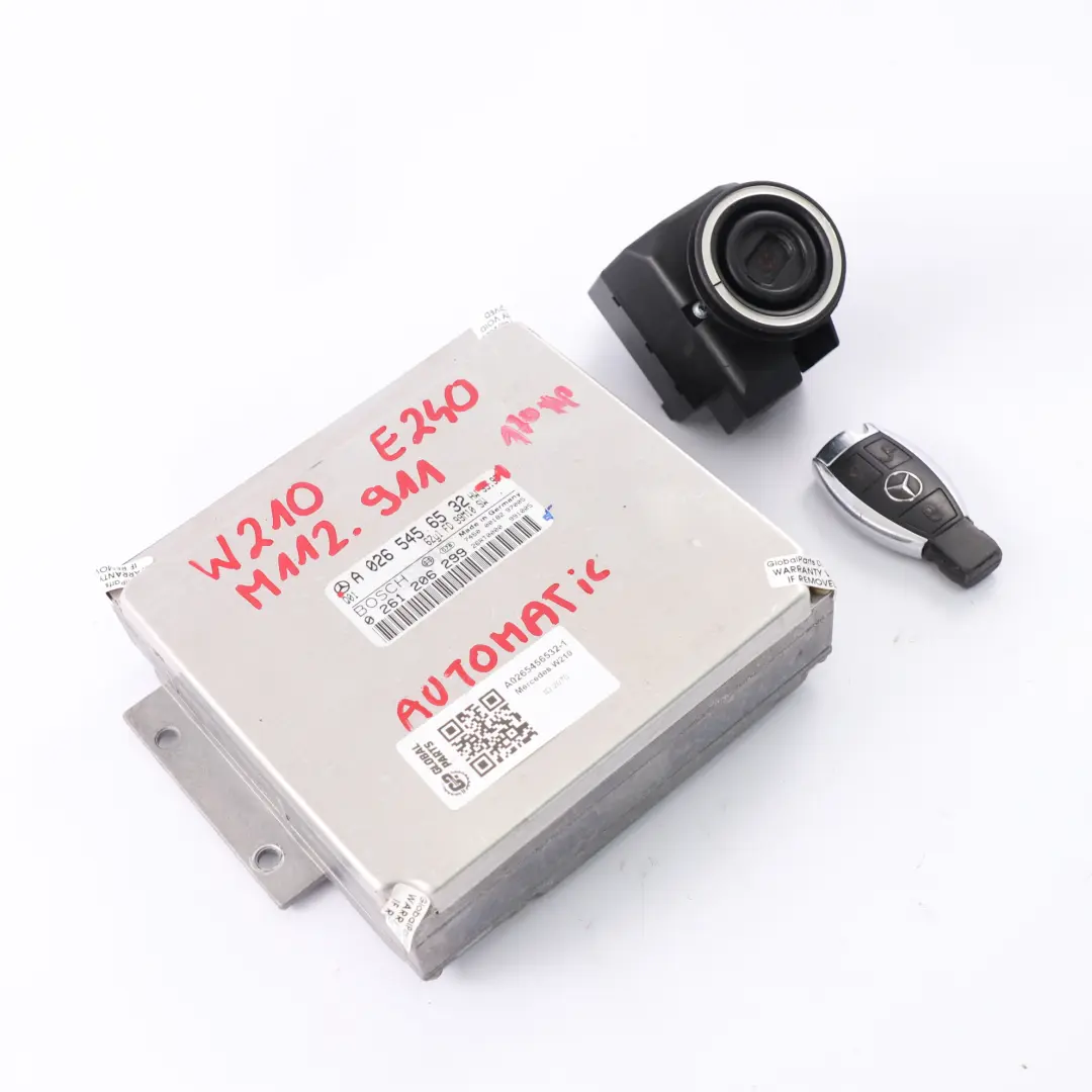 E240 112.911 170HP Engine ECU Kit Automatic Key Lock to Mercedes W210 with Part number A0265456532 Mercedes W210 E240 112.911 170HP Engine ECU Kit Automatic Key Lock - SKU A0265456532-1 - Part number A0265456532