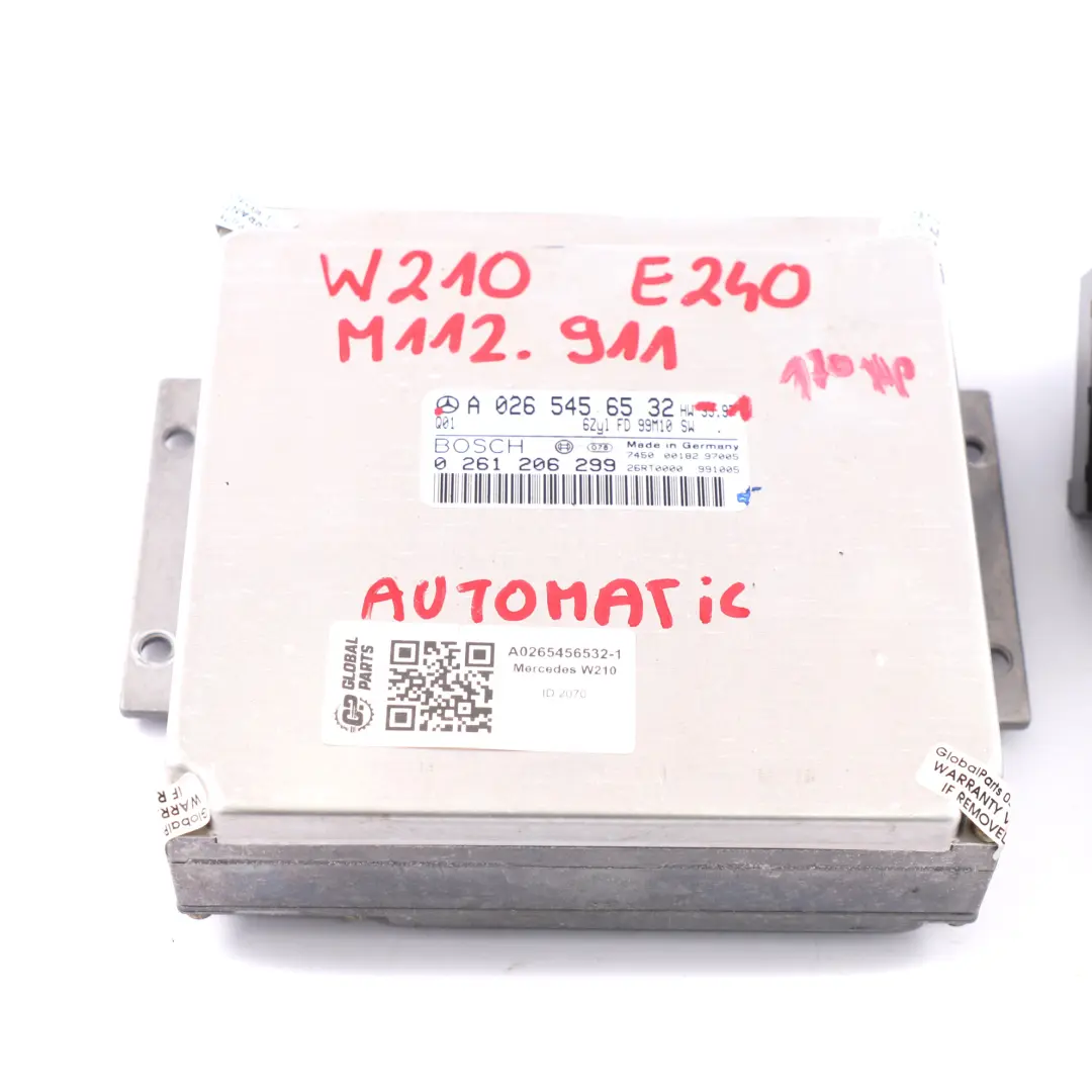 E240 112.911 170CV Kit ECU moteur Verrouillage clés pour Mercedes W210 à propos du numéro de pièce A0265456532 Mercedes W210 E240 112.911 170CV Kit ECU moteur Verrouillage clés - SKU A0265456532-1 - Numéro de pièce A0265456532