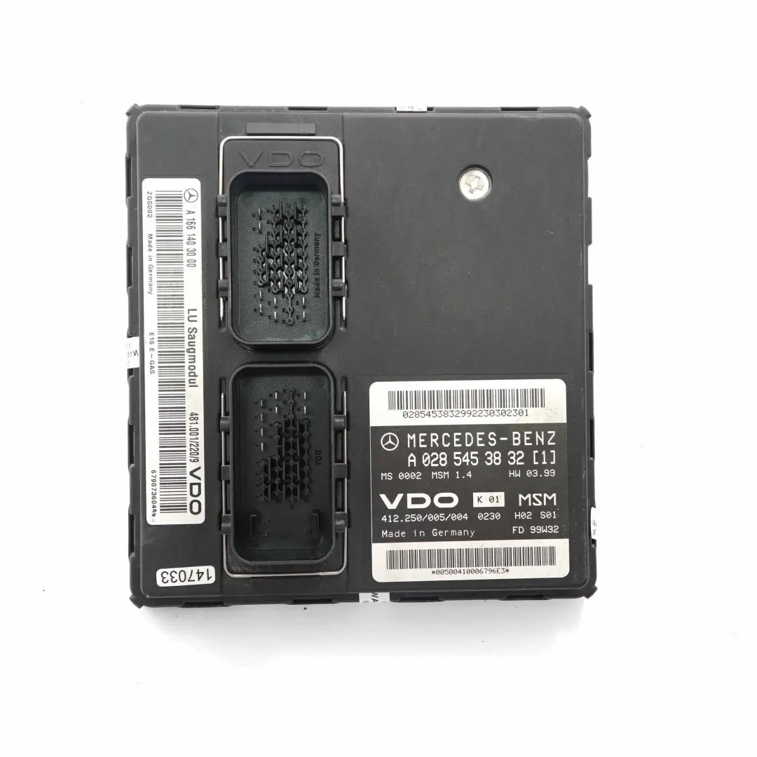 Mercedes W168 A160 Komputer Silnika - SKU A0275454132-1 - Numer Części A0275454132