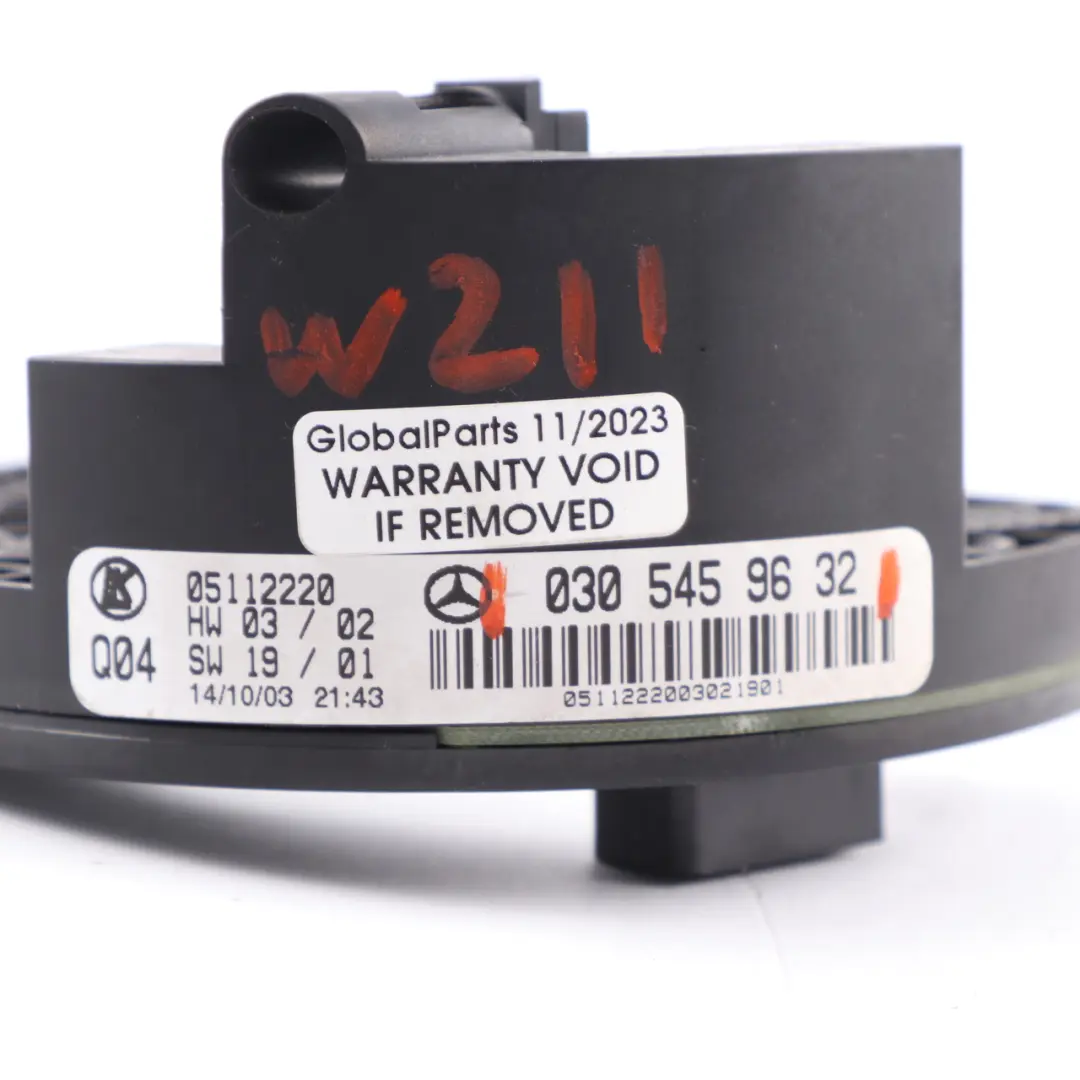 Steering Wheel Angle Sensor Slip Ring Squib Unit to Mercedes W211 with Part number A0305459632 Mercedes W211 Steering Wheel Angle Sensor Slip Ring Squib Unit - SKU A0305459632 - Part number A0305459632