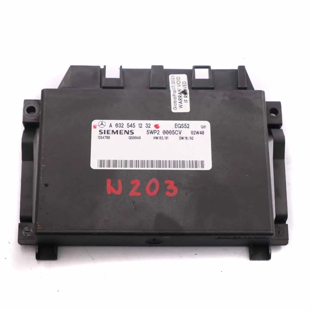 Mercedes W203 Boîte de vitesses Contrôle de transmission A0325451232