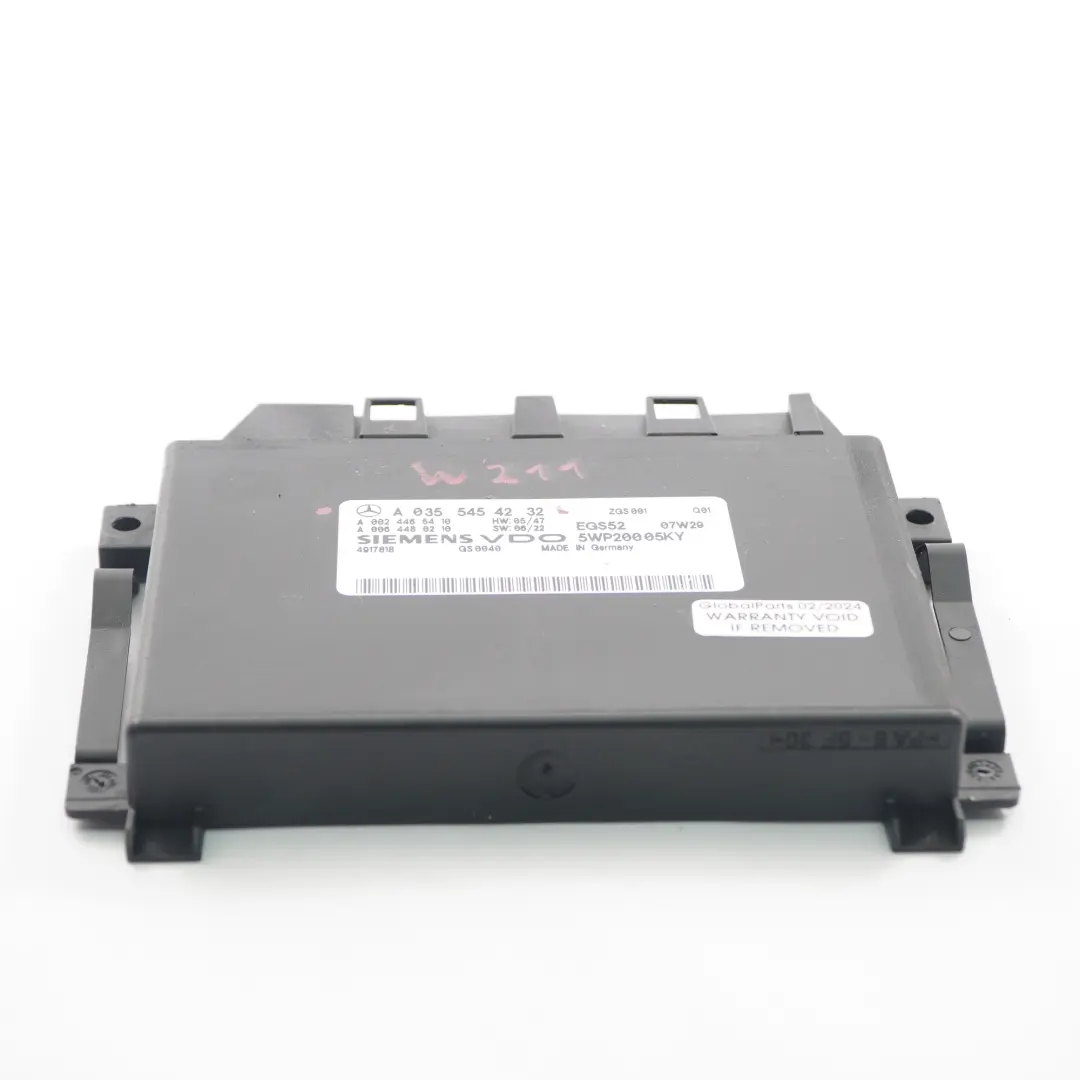 Module de transmission Unité de contrôle ECU pour Mercedes W211 à propos du numéro de pièce A0355454232 Mercedes W211 Module de transmission Unité de contrôle ECU - SKU A0355454232 - Numéro de pièce A0355454232