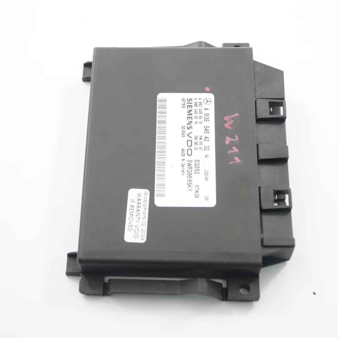 Gearbox Transmission Module Control Unit ECU to Mercedes W211 Automatic with Part number A0355454232 Mercedes W211 Automatic Gearbox Transmission Module Control Unit ECU - SKU A0355454232 - Part number A0355454232
