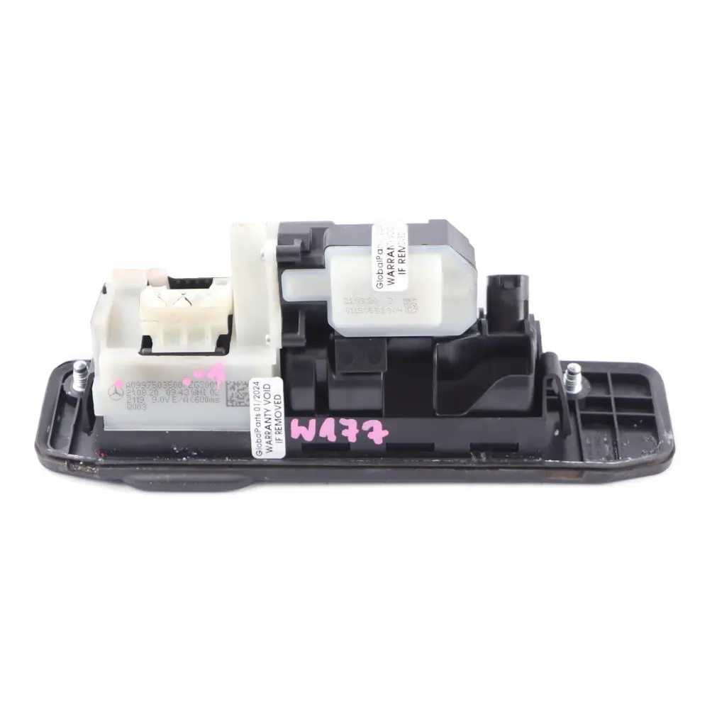 Coffre Couvercle coffre Poignée hayon Ouverture pour Mercedes W177 à propos du numéro de pièce A0997503500 Mercedes W177 Coffre Couvercle coffre Poignée hayon Ouverture - SKU A0997503500-1 - Numéro de pièce A0997503500