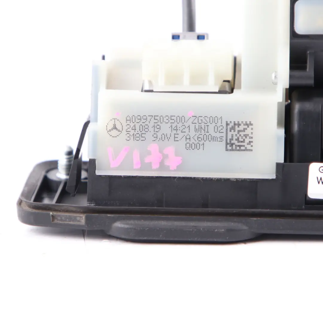 Maletero Manija Abrir Liberación Cámara Visión Trasera para Mercedes W177 con número de pieza A0997503500 Mercedes W177 Maletero Manija Abrir Liberación Cámara Visión Trasera - SKU A0997503500 - Número de pieza A0997503500