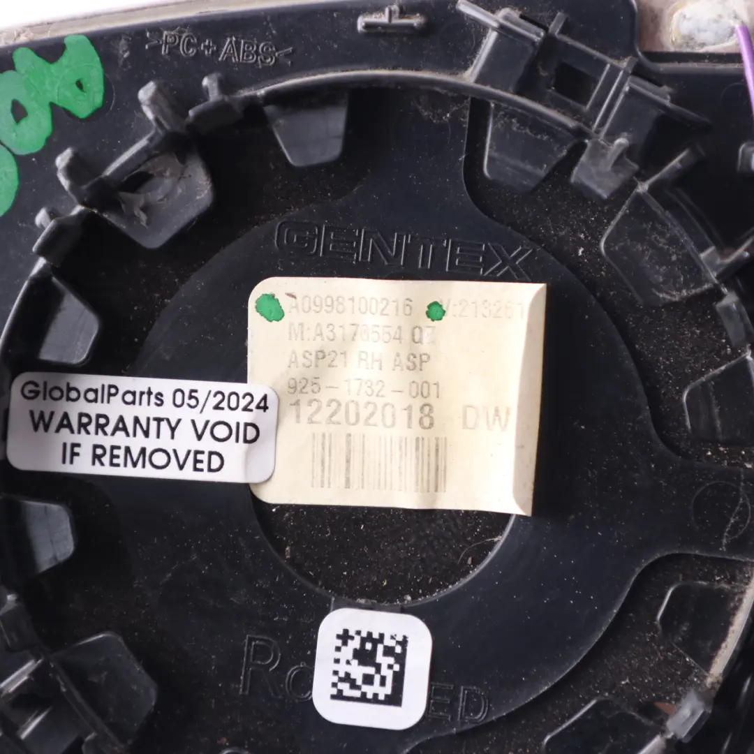 Szkło Lusterka Drzwi Prawe do Mercedes W205 W213 C238 o numerze A0998100216 Mercedes W205 W213 C238 Szkło Lusterka Drzwi Prawe - SKU A0998100216 - Numer Części A0998100216