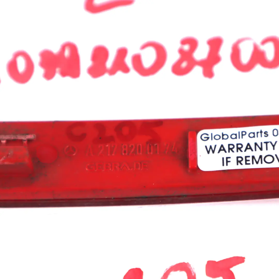 Lumières Reflector Mercedes C205 Jeu pour pare-chocs arrière droit gauche pour à propos du numéro de pièce A0998208800 Lumières Reflector Mercedes C205 Jeu pour pare-chocs arrière droit gauche - SKU A0998208700/A0998208800 - Numéro de pièce A0998208800