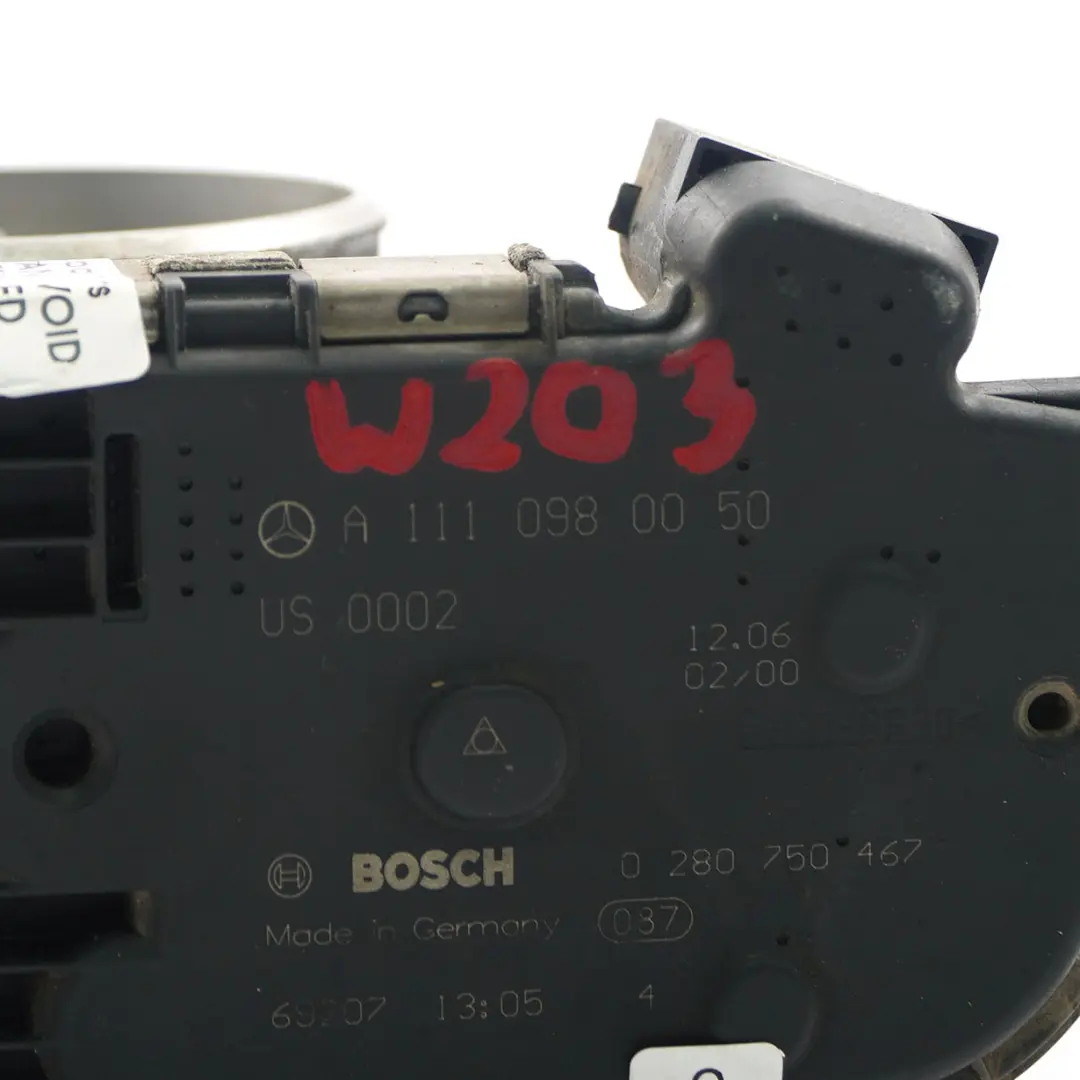 Mercedes W203 W204 W211 Kompressor M271 Cuerpo de Mariposa Gasolina - SKU A1110980050 - Número de pieza A1110980050
