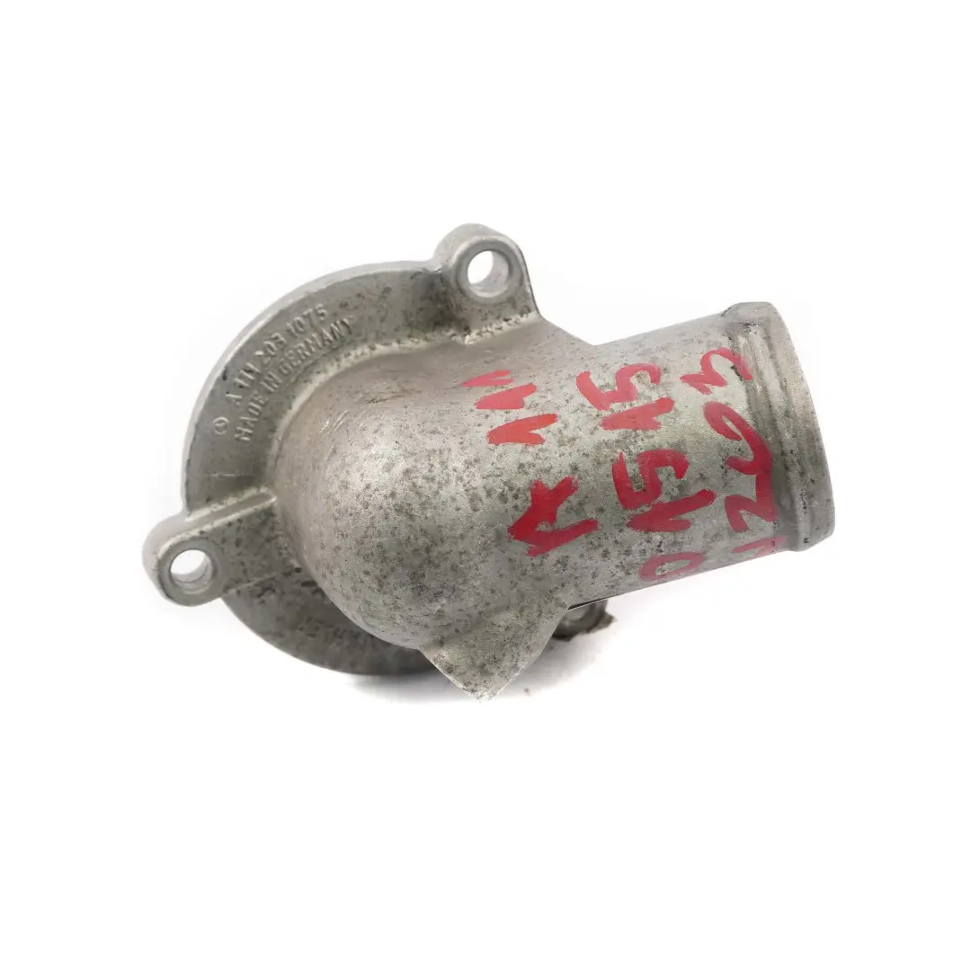 M111 Carcasa del termostato del refrigerante para Mercedes W202 W203 W210 con número de pieza A1112031075 Mercedes W202 W203 W210 M111 Carcasa del termostato del refrigerante - SKU A1112031075 - Número de pieza A1112031075