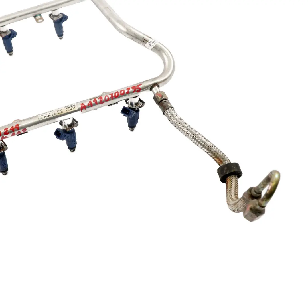 M112 Benzin Kraftstoff Einspritzleiste Verteilrohr für Mercedes W211 mit Teilenummer A1120700295 Mercedes W211 M112 Benzin Kraftstoff Einspritzleiste Verteilrohr - SKU A1120700295 - Teilenummer A1120700295