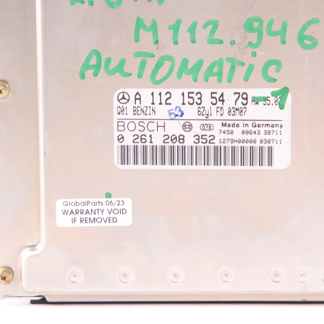 Mercedes CL203 C 320 M112.946 218HP Engine Module ECU Kit Key - SKU A1121535479-1 - Part number A1121535479