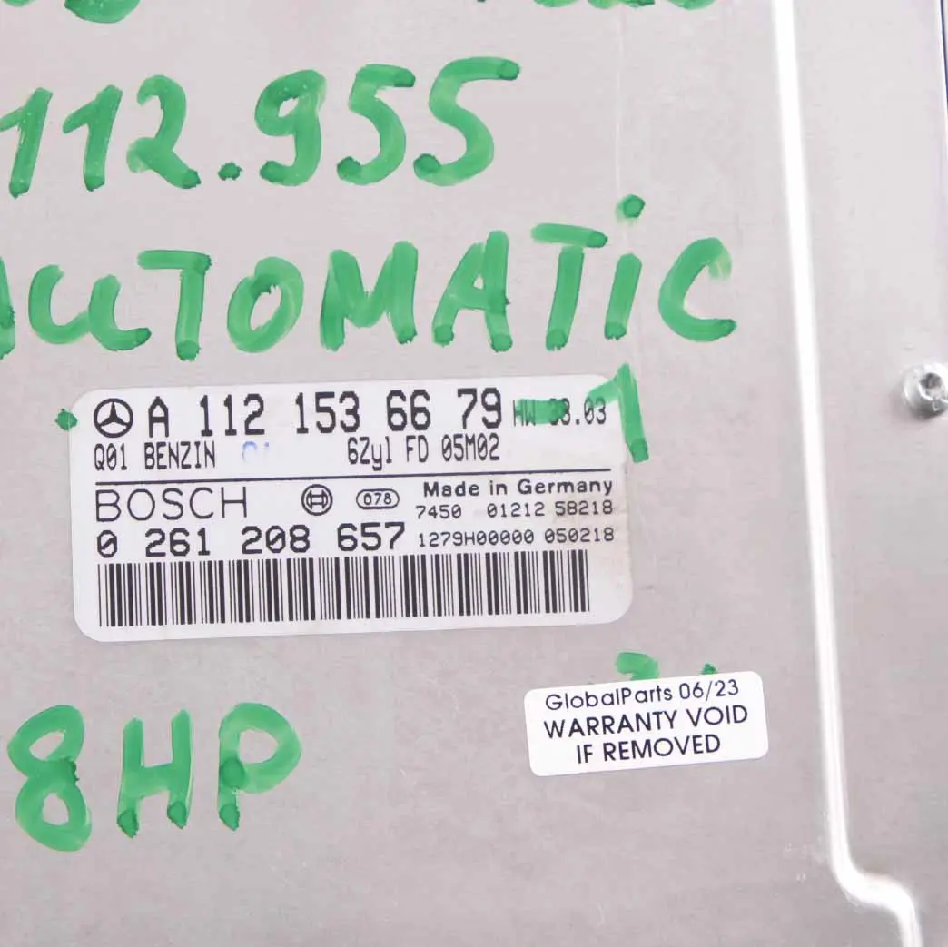 M112.955 218HP Engine ECU Kit + 2 Keys + Lock Mercedes W209 CLK 320 - SKU A1121536679-1 - Part number A1121536679